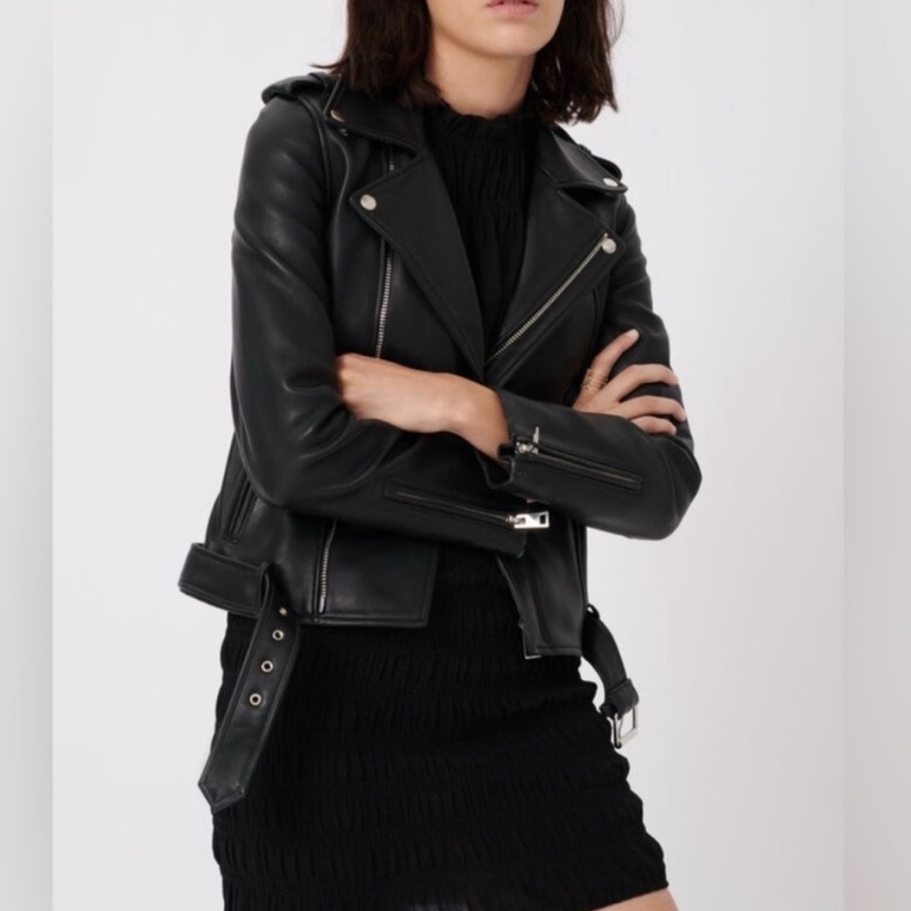 Maje 100% Lambskin Leather Jacket (originally $900)